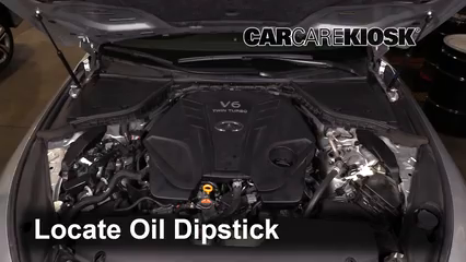 2019 Infiniti Q50 Sport 3.0L V6 Turbo Oil Check Oil Level